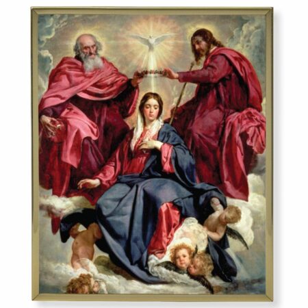 Crowing of Mary Gold Framed Plaque Art