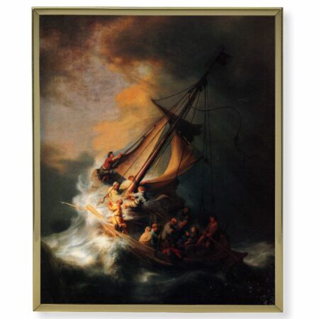 The Storm on the Sea of Galilee Gold Framed Plaque Art