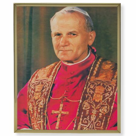 St. Pope John Paul II Gold Framed Plaque Art