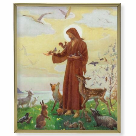 St. Francis Gold Framed Plaque Art