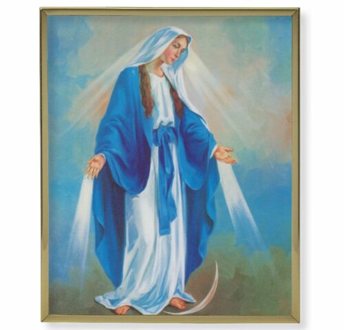 Our Lady of Grace Gold Framed Plaque Art