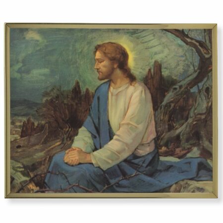 Meditation in the Garden Gold Framed Plaque Art