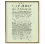 Go Placidly Gold Framed Plaque Art