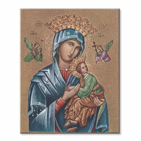 Our Lady of Perpetual Help Fine Art Stretched Canvas Print – 8" x 10" – Made in Italy