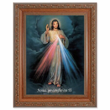 Divine Mercy (Spanish) Mahogany Finish Framed Art