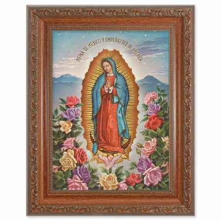 Our Lady of Guadalupe Mahogany Finish Framed Art