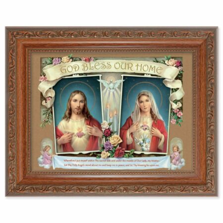House Blessing Mahogany Finish Framed Art