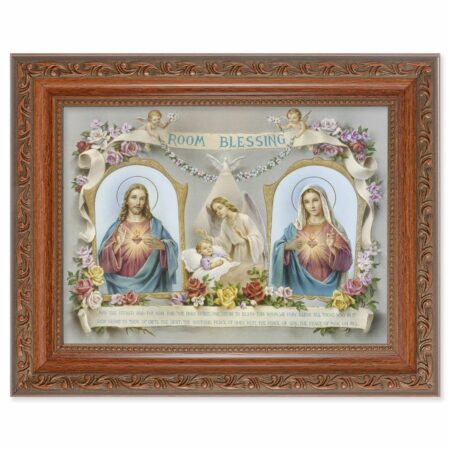 Baby Room Blessing SHJ-IHM Mahogany Finish Framed Art