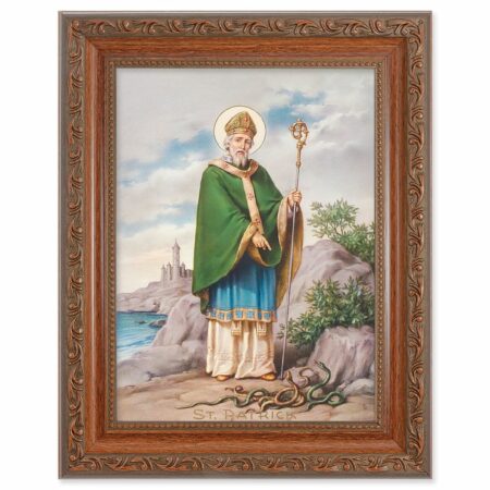 St. Patrick Mahogany Finish Framed Art