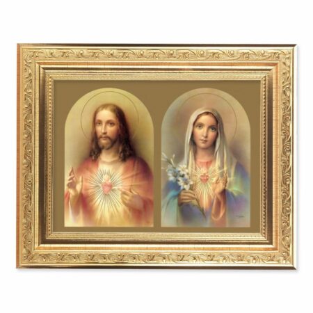 The Sacred Hearts Antique Gold Framed Art