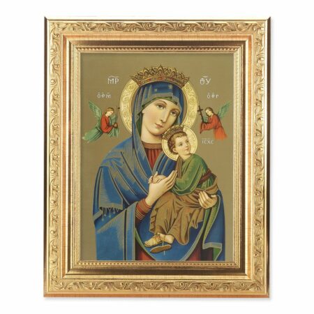 Our Lady of Perpetual Help Antique Gold Framed Art