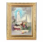Our Lady of Fatima Antique Gold Framed Art