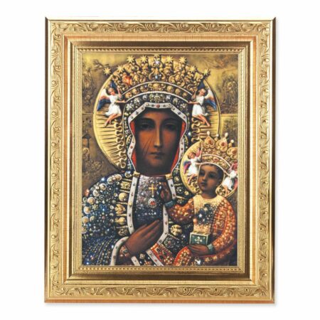 Our Lady of Czestochowa Antique Gold Framed Art