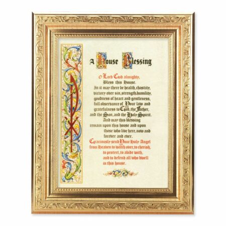 House Blessing Antique Gold Framed Art
