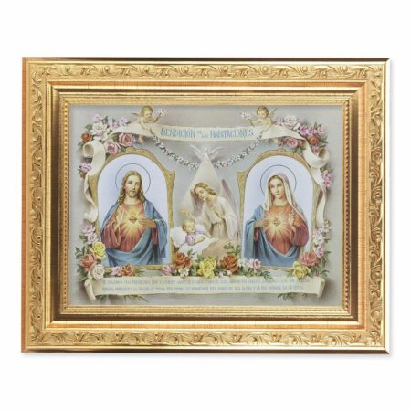 Baby Room Blessing SHJ-IHM (Spanish) Antique Gold Framed Art