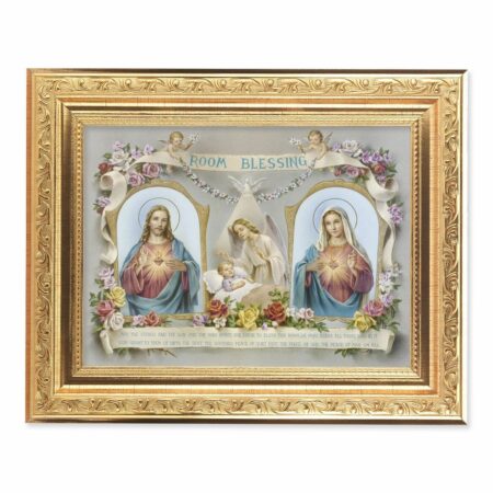 Baby Room Blessing SHJ-IHM Antique Gold Framed Art