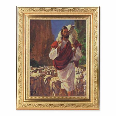 The Good Shepherd Antique Gold Framed Art