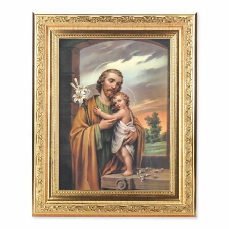 St. Joseph Antique Gold Framed Art