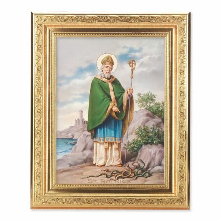 St. Patrick Antique Gold Framed Art