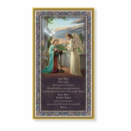 The Hail Mary Gold Foil Wood Plaque