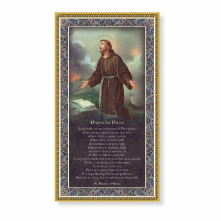 St. Francis Gold Foil Wood Plaque