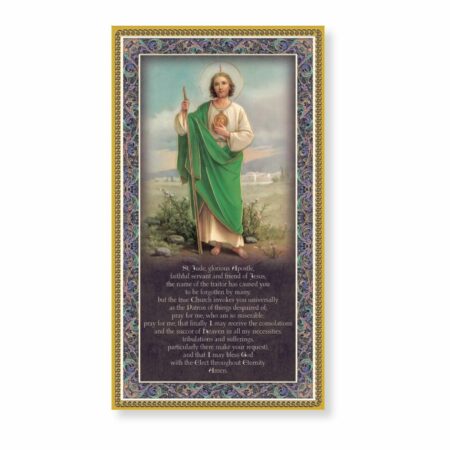 St. Jude Gold Foil Wood Plaque