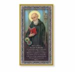 St. Benedict Gold Foil Wood Plaque