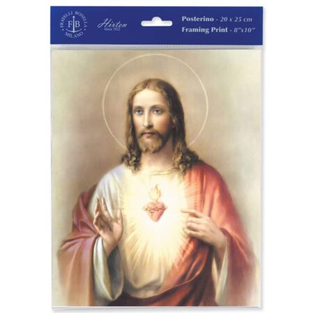Sacred Heart of Jesus Framing Print by Fratelli Bonella – 8" x 10" – Pack of 3