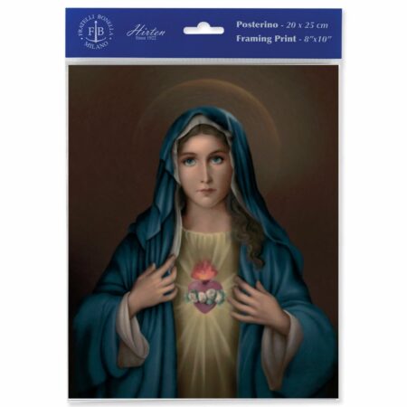 Immaculate Heart of Mary by Simeone Italian Framing Print – 8" x 10" – Fratelli Bonella – Pack of 3