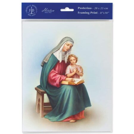 Saint Anne – Patron Saint of Mothers Italian Framing Print – 8" x 10" – Fratelli Bonella – Pack of 3