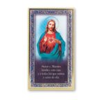 Sacred Heart of Jesus (Spanish) Gold Foil Wood Plaque