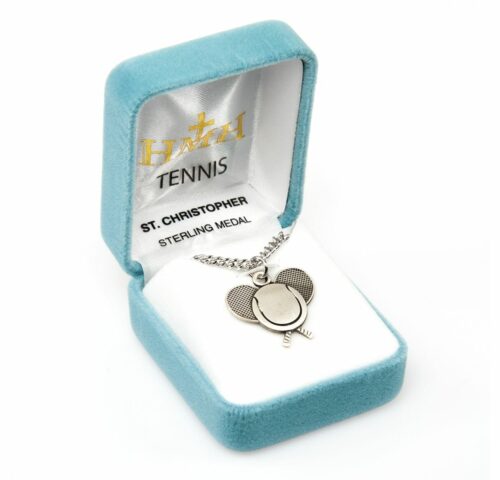 Saint Christopher Sterling Silver Tennis Athlete Medal - Image 3