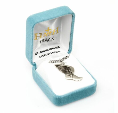 Saint Christopher Sterling Silver Track Athlete Medal - Image 3