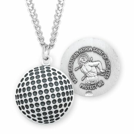 Saint Sebastian Sterling Silver Golf Athlete Medal
