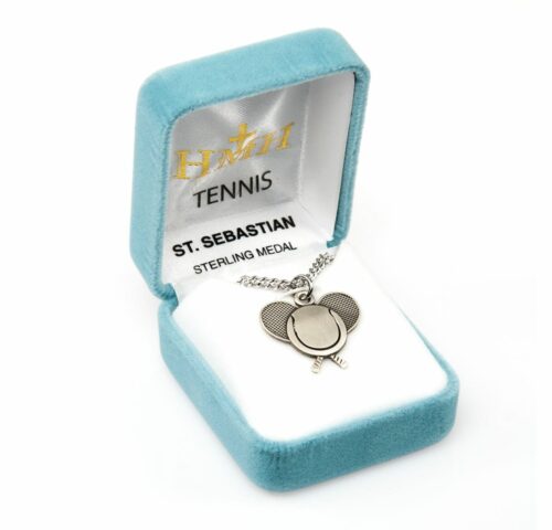 Saint Sebastian Sterling Silver Tennis Athlete Medal - Image 3