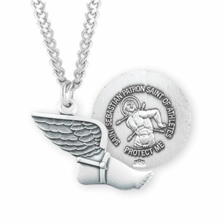 Saint Sebastian Sterling Silver Track Athlete Medal