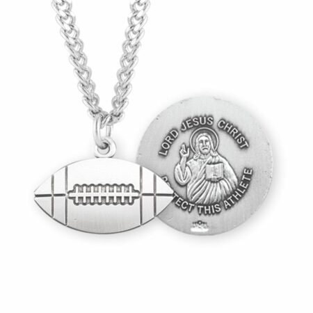 Lord Jesus Christ Sterling Silver Football Athlete Medal