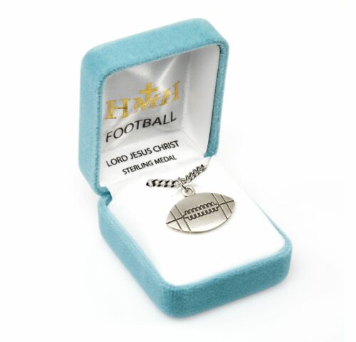 Lord Jesus Christ Sterling Silver Football Athlete Medal - Image 3