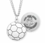 Lord Jesus Christ Sterling Silver Soccer Athlete Medal
