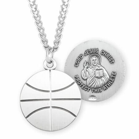 Lord Jesus Christ Sterling Silver Basketball Athlete Medal