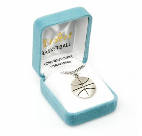Lord Jesus Christ Sterling Silver Basketball Athlete Medal - Image 3