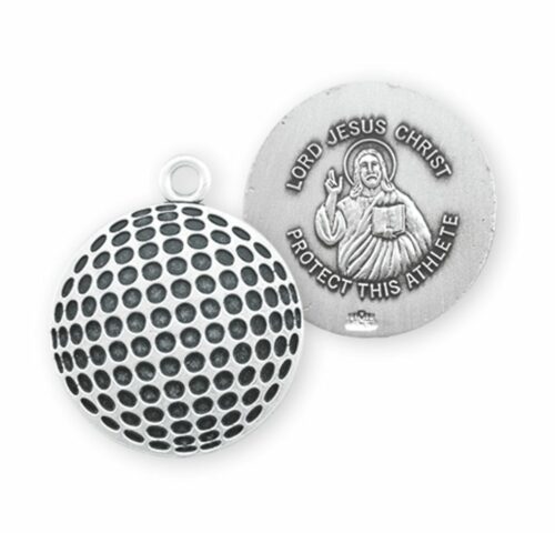 Lord Jesus Christ Sterling Silver Golf Athlete Medal - Image 2