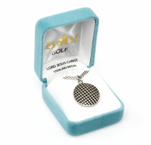 Lord Jesus Christ Sterling Silver Golf Athlete Medal - Image 3