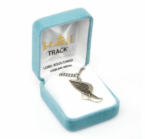 Lord Jesus Christ Sterling Silver Track Athlete Medal - Image 3