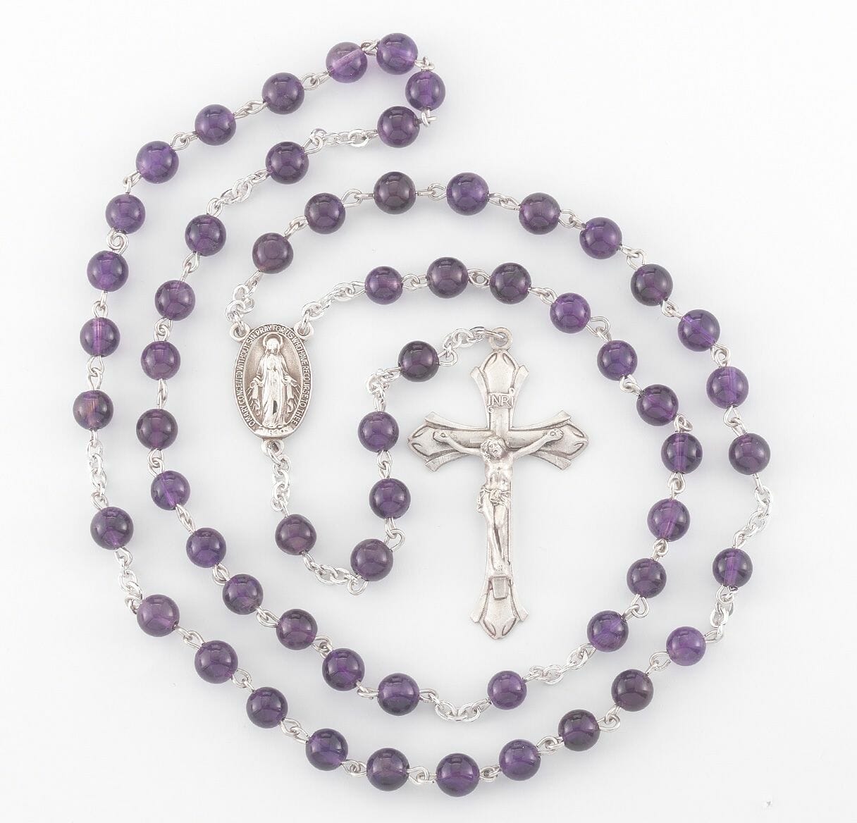 Genuine Amethyst Sterling Rosary - Buy Religious Catholic Store