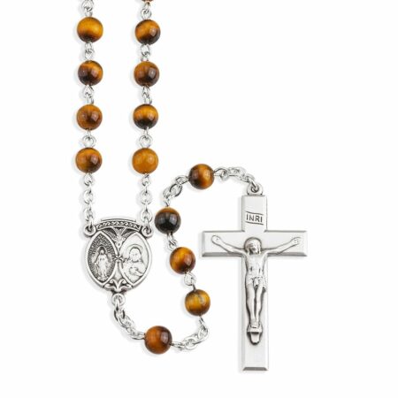Genuine Tiger Eye Sterling Silver Rosary