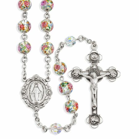 Murano Venetian Glass Round Rosary