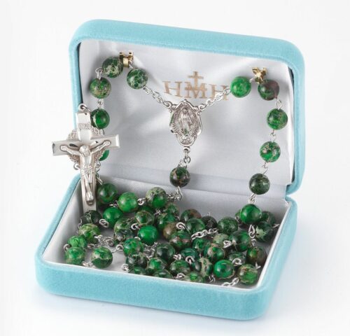 Genuine Imperial Jasper Sterling Rosary - Image 2