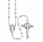 Straight Corrugated Sterling Silver Rosary