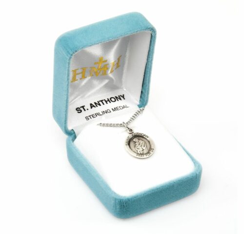 Patron Saint Anthony Round Sterling Silver Medal - Image 4